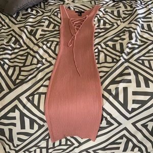 Coral dress never worn crisscross front
